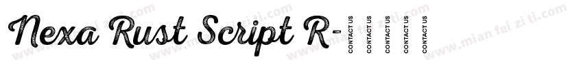 Nexa Rust Script R字体转换